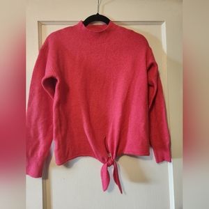 LOFT tie front wool sweater